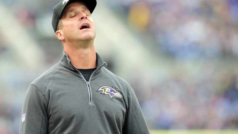 Ravens head coach John Harbaugh