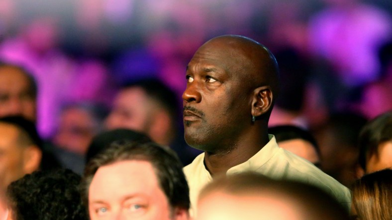 NBA Hall of Famer Michael Jordan before a boxing match in Las Vegas