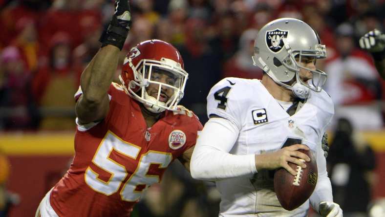 Derrick Johnson Derek Carr Kansas City Chiefs Oakland Raiders NFL training camp