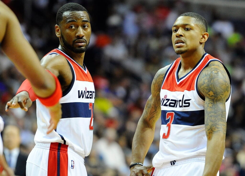 Wizards point guard John Wall has his Washington Wizards in title contention.