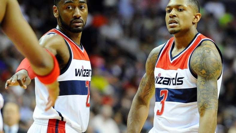 Wizards point guard John Wall has his Washington Wizards in title contention.