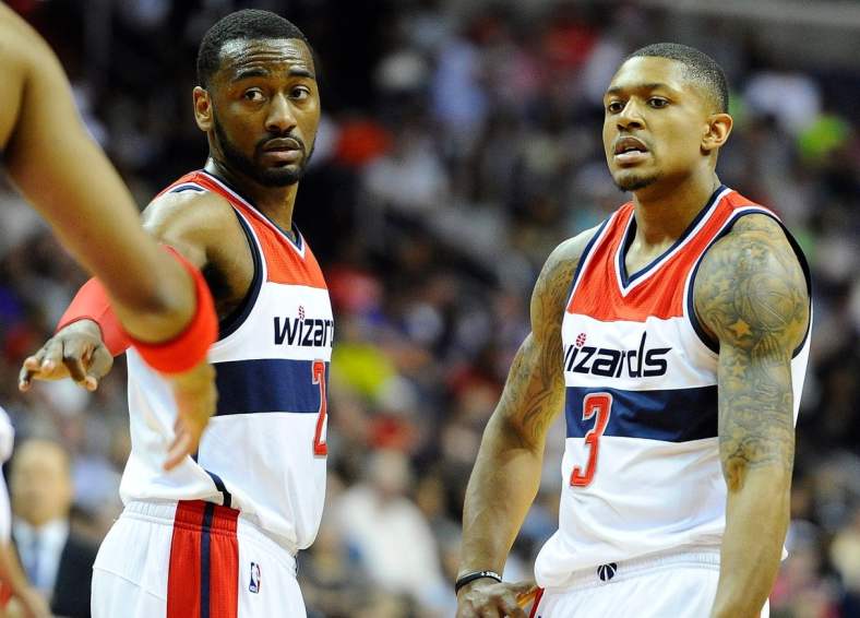 Wizards point guard John Wall has his Washington Wizards in title contention.