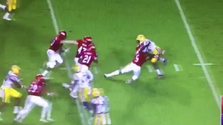 WATCH: Tre'Davious White Breaks Multiple Tackles, Romps 60 Yards For LSU TD