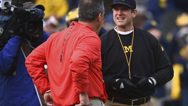 Urban Meyer and Jim Harbaugh will clash in college football Week 12