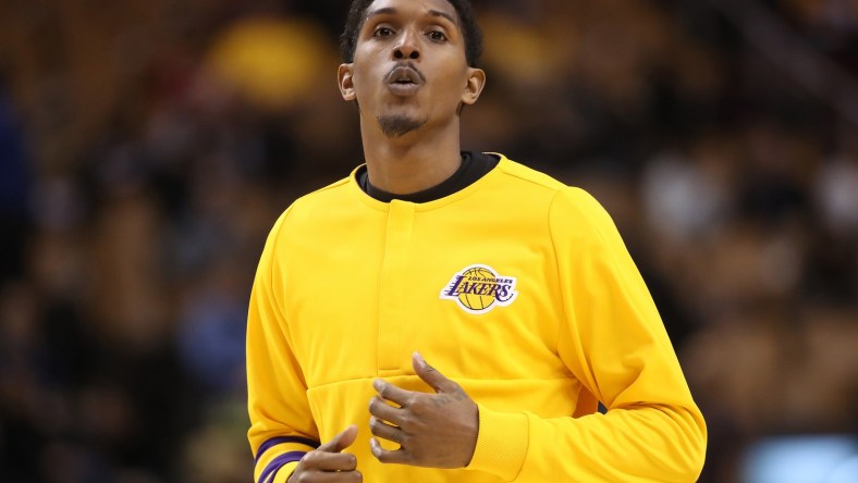 Dec 2, 2016; Toronto, Ontario, CAN; Los Angeles Lakers point guard Lou Williams (23) warms up before the start of their game against the Toronto Raptors at Air Canada Centre. The Raptors beat the Lakers 113-80. Mandatory Credit: Tom Szczerbowski-USA TODAY Sports