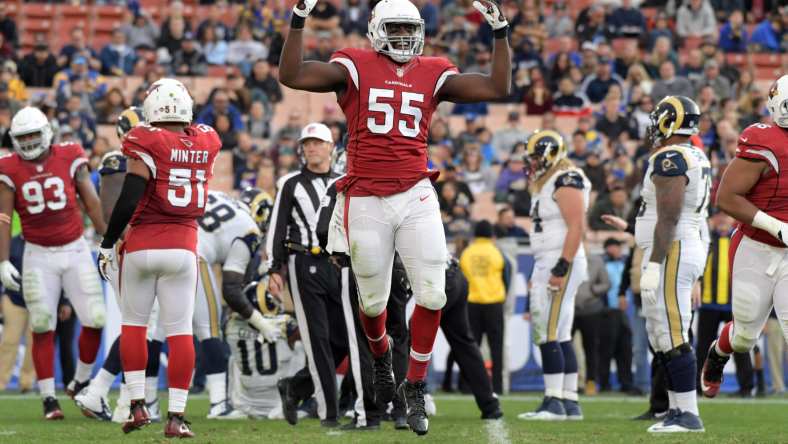 Chandler Jones celebrates