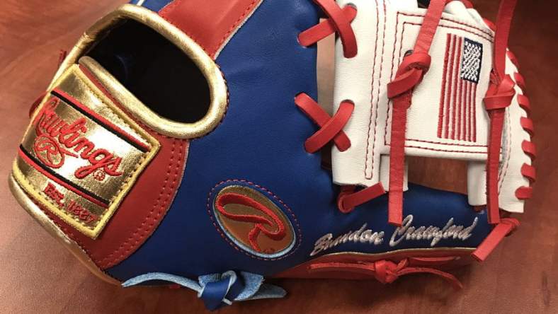 Brandon Crawford has an amazingly patriotic glove for the WBC.