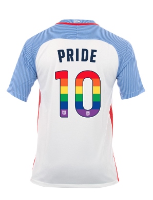 U.S. Soccer national teams to wear LGBT-themed jerseys for pride month.