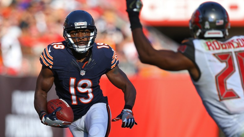 Nov 13, 2016; Tampa, FL, USA; Chicago Bears wide receiver Eddie Royal (19) against the Tampa Bay Buccaneers at Raymond James Stadium. The Buccaneers won 36-10. Mandatory Credit: Aaron Doster-USA TODAY Sports