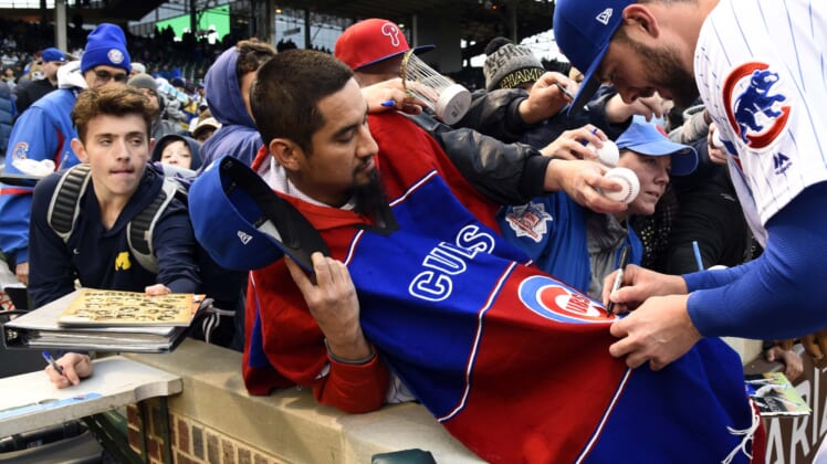 Kris Bryant is one of over 1,000 MLB players who are interacting with fans via Infield Chatter