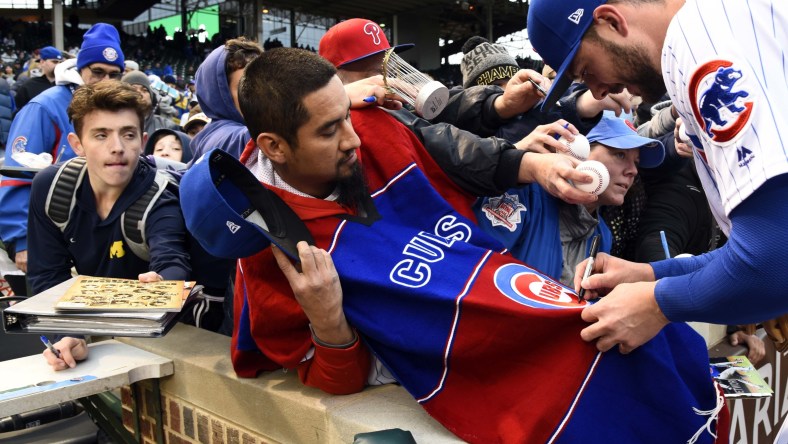 Kris Bryant is one of over 1,000 MLB players who are interacting with fans via Infield Chatter