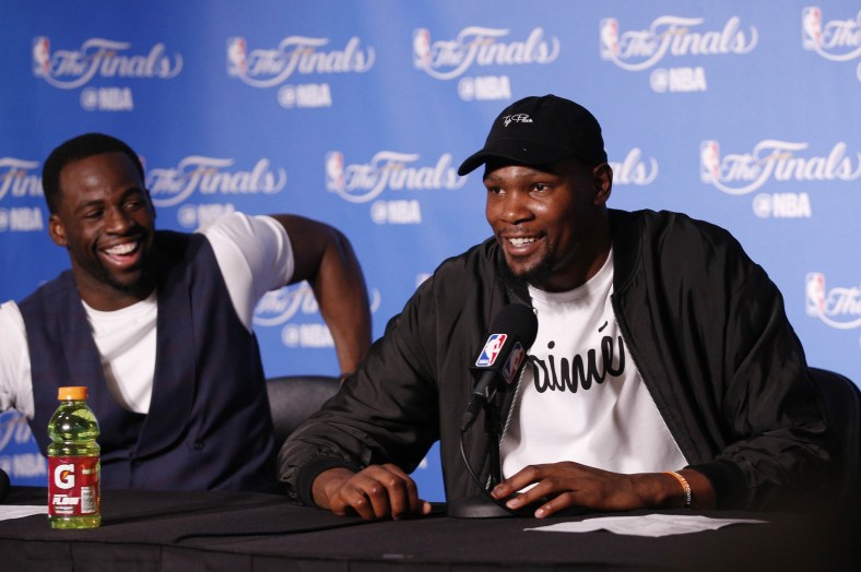 Kevin Durant Draymond Green press conference Game 2 NBA Finals