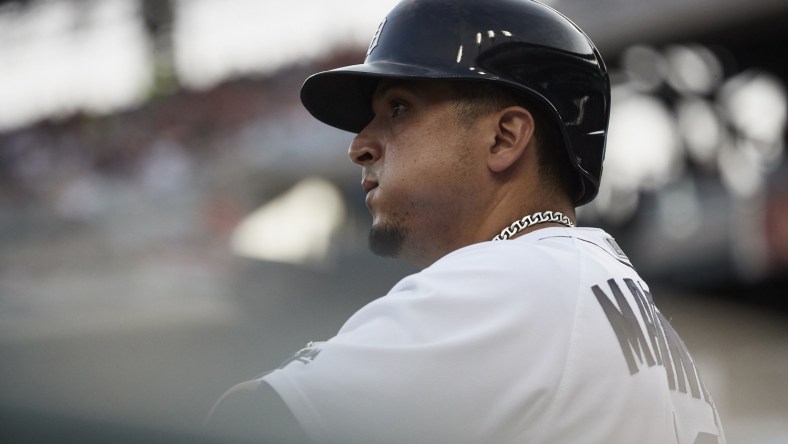 Detroit Tigers designated hitter Victor Martinez has been hospitalized with an irregular heartbeat.