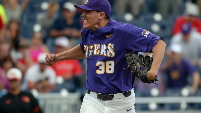 LSU closer Zach Hess embracing his Wild Thing persona