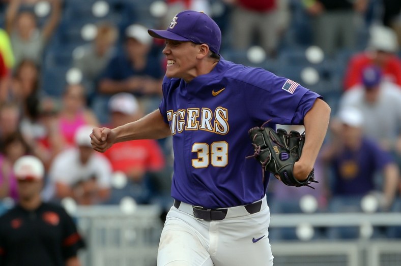 LSU closer Zach Hess embracing his Wild Thing persona