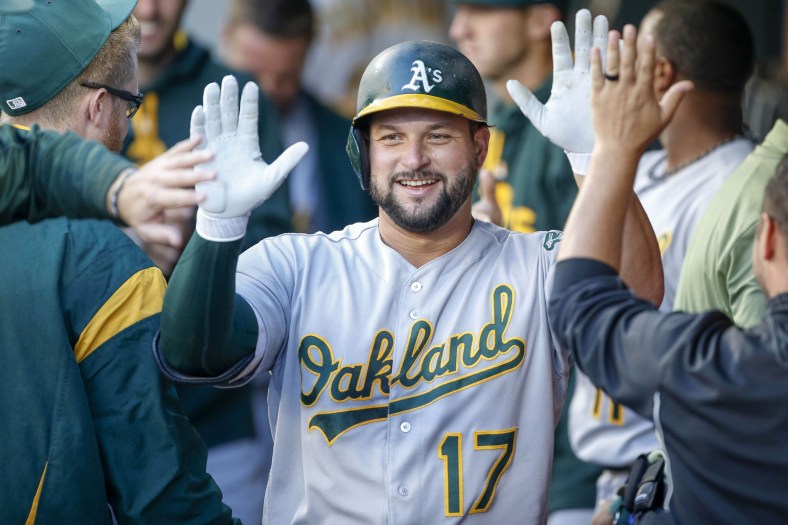 The Oakland Athletics have put All-Star first baseman Yonder Alonso on the trade block.