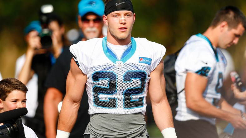 Christian McCaffrey Carolina Panthers training camp