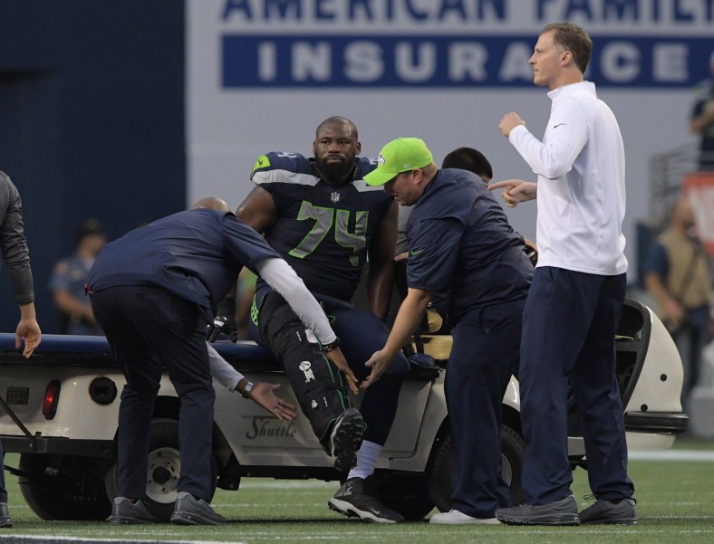 Seattle Seahawks left tackle George Fant was lost for the season with a torn ACL in preseason Week 2