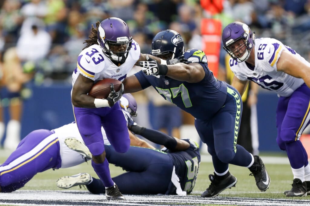 Minnesota Vikings running back Dalvin Cook against the Seattle Seahawks in NFL preseason Week 2