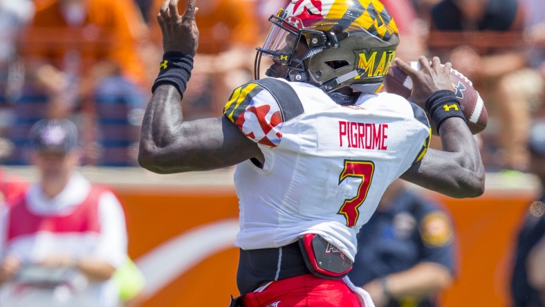 Maryland quarterback Tyrrell Pigrome