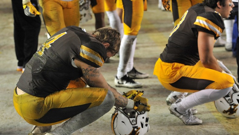 Wyoming punter Tim Zaleski did not have a good day