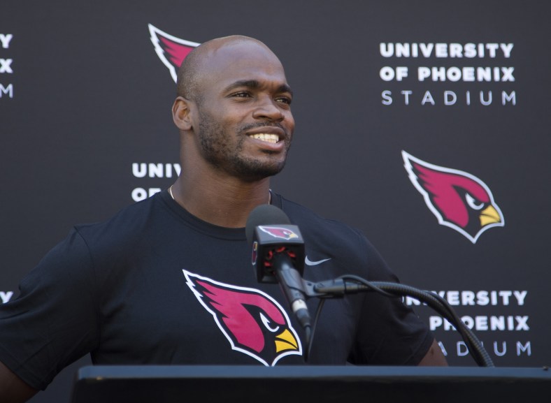 Adrian Peterson makes his debut with the Cardinals