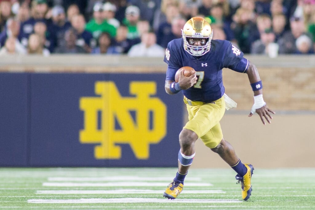 Notre Dame quarterback Brandon Wimbush is leading one of the top teams in college football