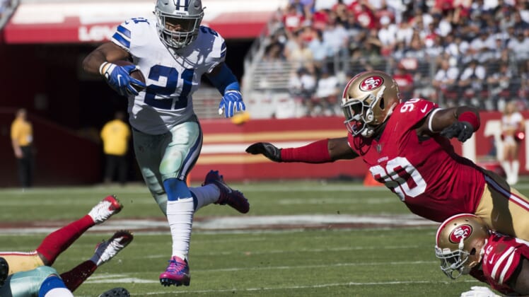 Dallas Cowboys running back against the 49ers in NFL Week 7