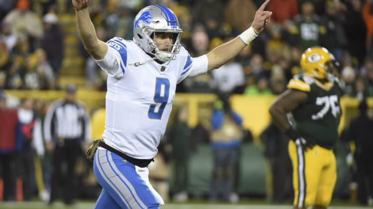 Detroit Lions quarterback Matthew Stafford on Monday Night Football against the Green Bay Packers could be one of the NFL stats leaders in 2018