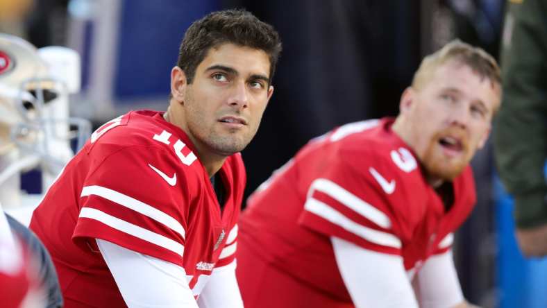 49ers quarterbacks Jimmy Garoppolo and C.J. Beathard