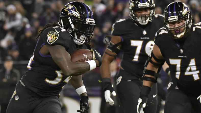 Ravens running back Jarvorius Allen on Monday Night Football