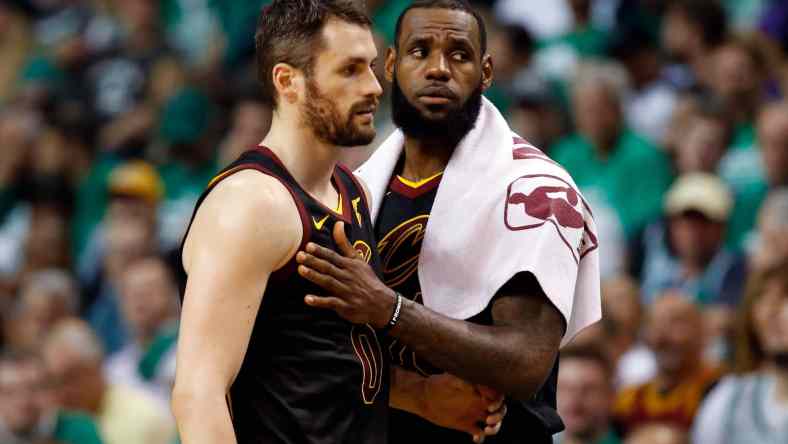 Cavaliers stars LeBron James and Kevin Love