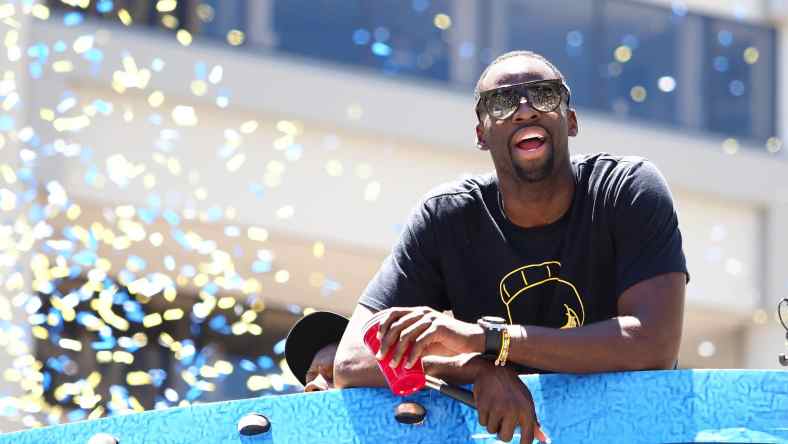 Warriors forward Draymond Green during the team's championship parade