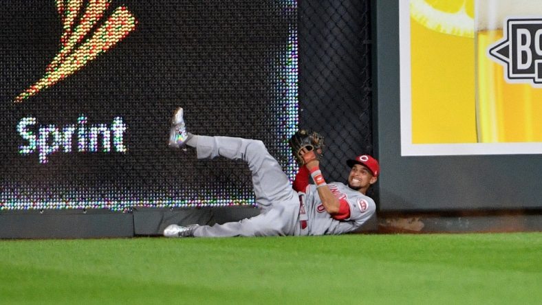 Reds center fielder Billy Hamilton