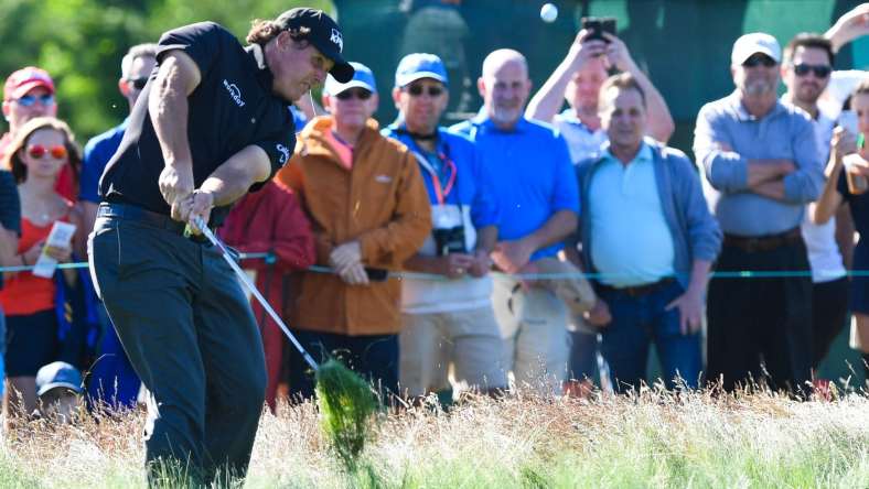 Phil Mickelson at Shinnecock Hills during the 2018 U.S. Open