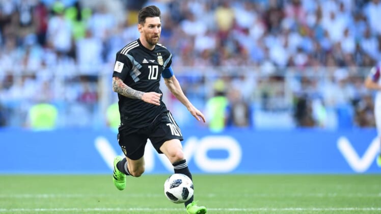 Argentina's Lionel Messi during the 2018 World Cup