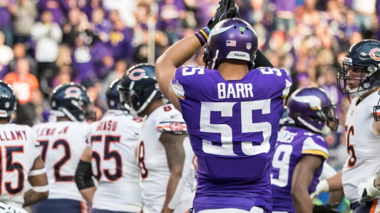 Vikings' Anthony Barr during NFL game against the Chicago Bears