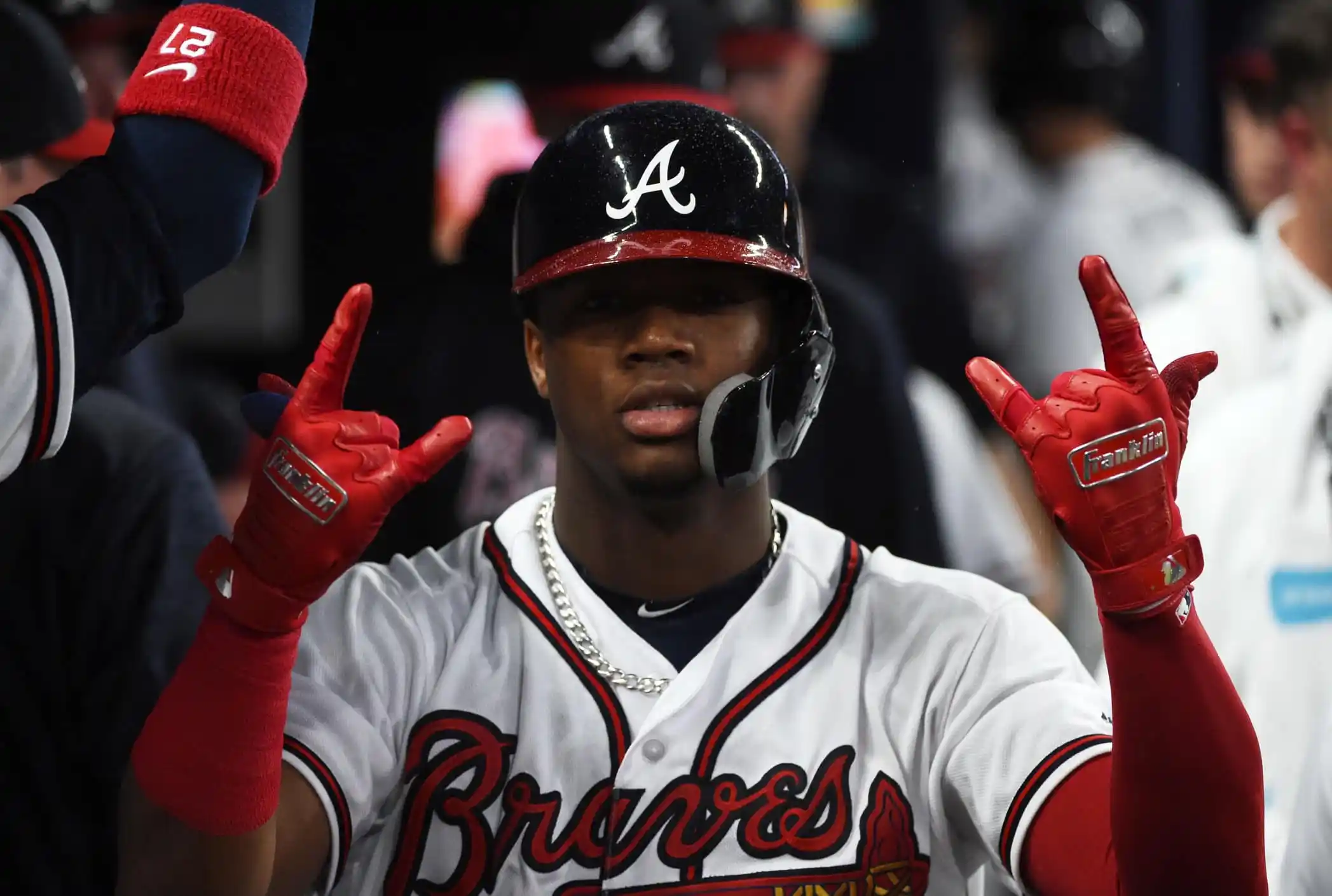 WATCH Ronald Acuna with epic bat flip after gametying HR in ninth inning