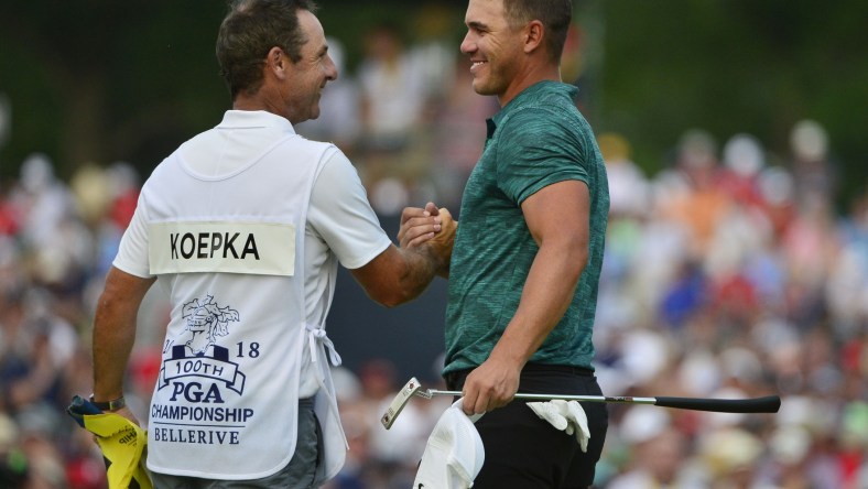 Brooks Koepka after winning the 2018 PGA Championship