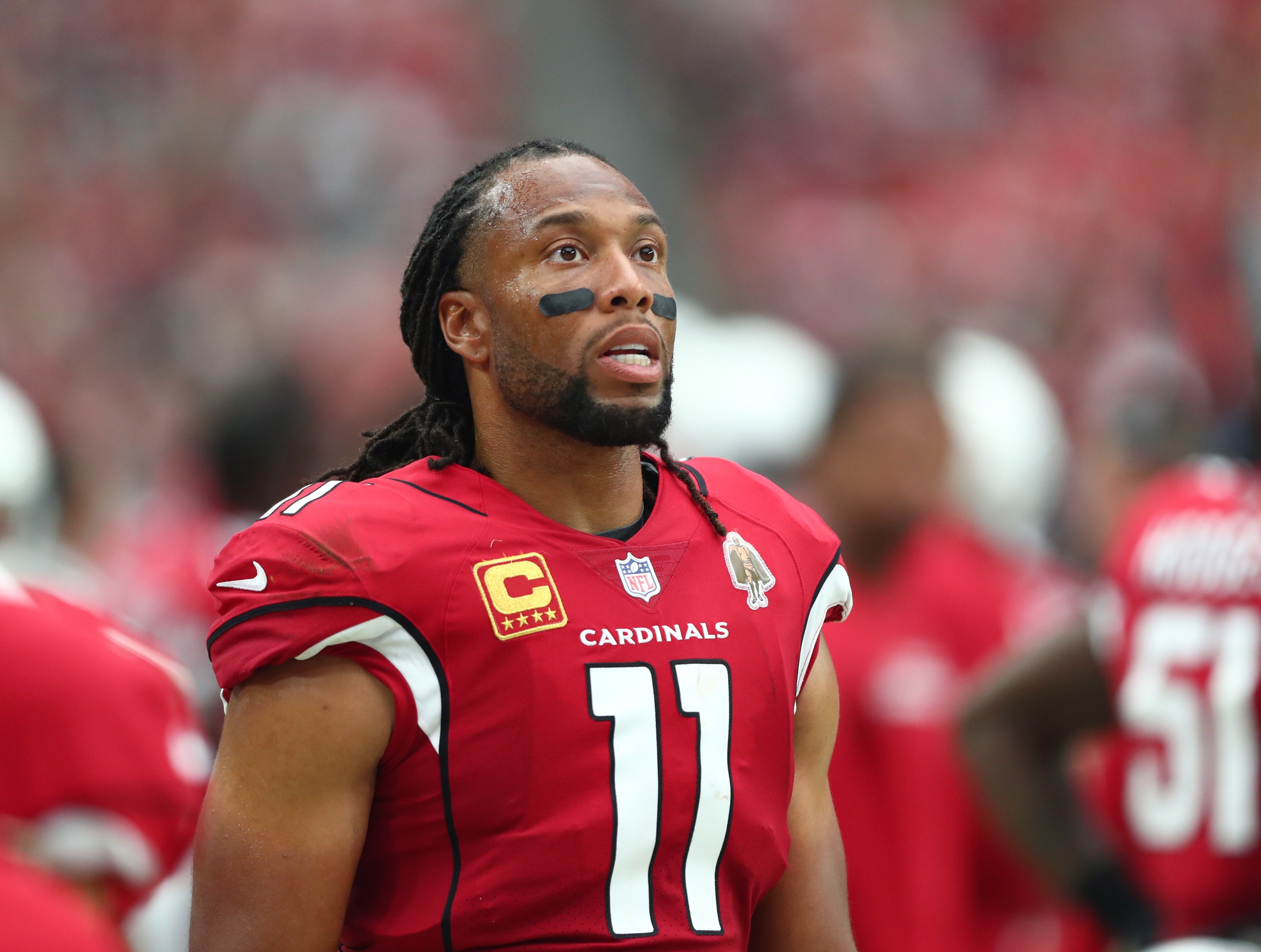 Larry Fitzgerald Considering Retirement Again Will Only Play For Cardinals [ 1727 x 2287 Pixel ]
