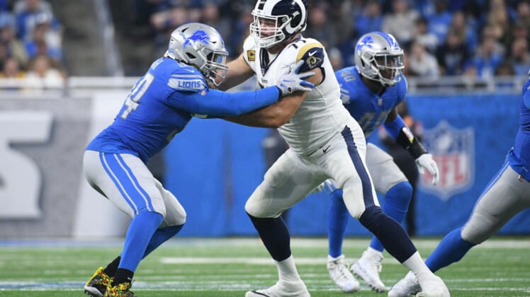 Rams star Andrew Whitworth against the Lions