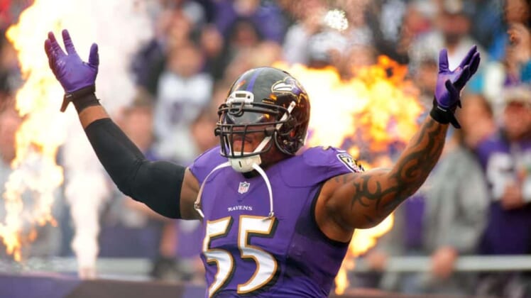Baltimore Ravens defensive end Terrell Suggs