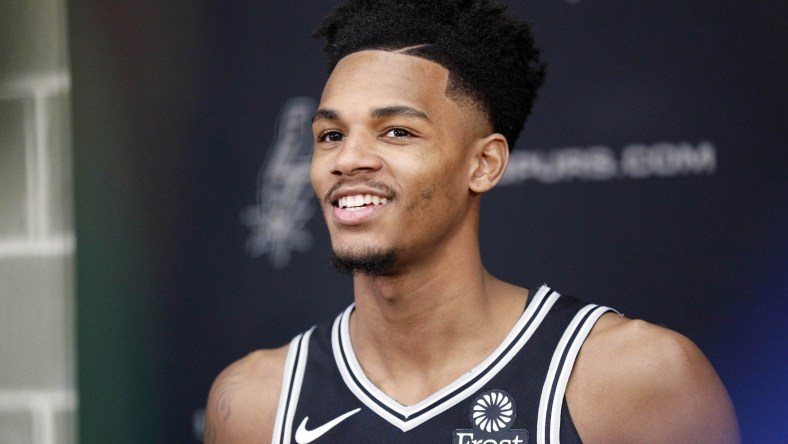 San Antonio Spurs Dejounte Murray at media day