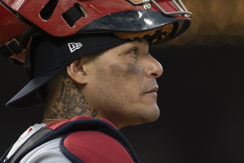 Yadier Molina responds to Ronald Acuna with throat slash after winning game