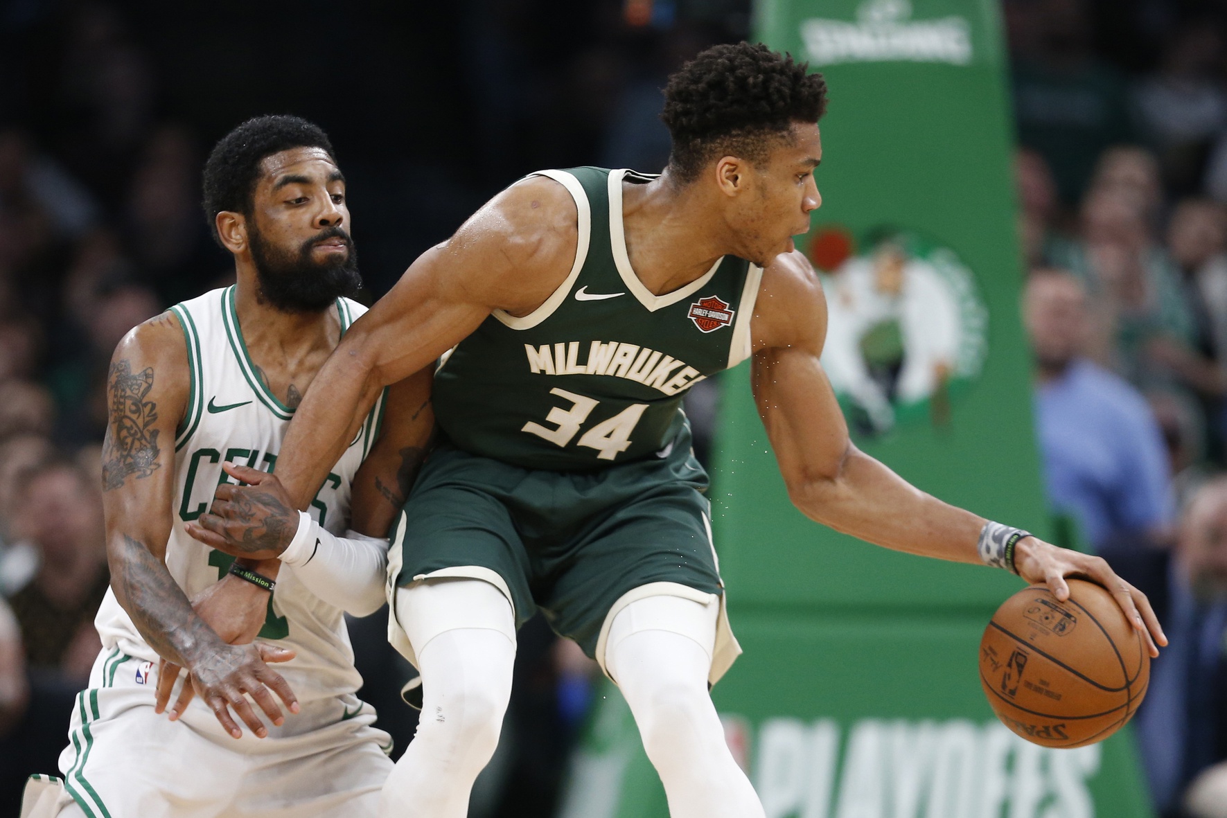 Frustrated Giannis Antetokounmpo kicks 