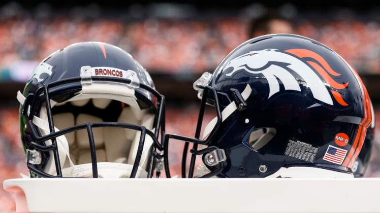 Denver Broncos helmets