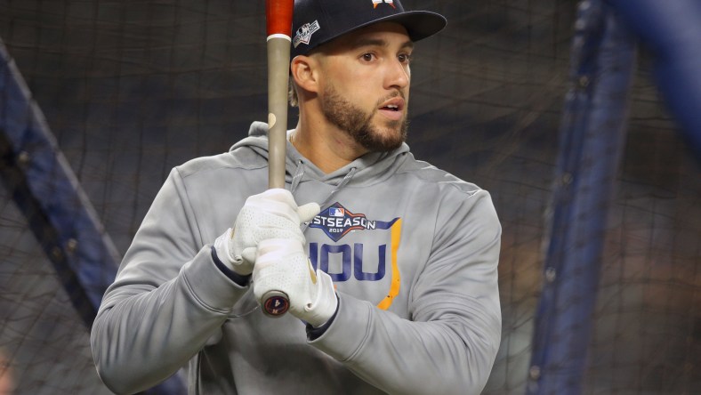 Astros' George Springer before playoff game against Yankees.