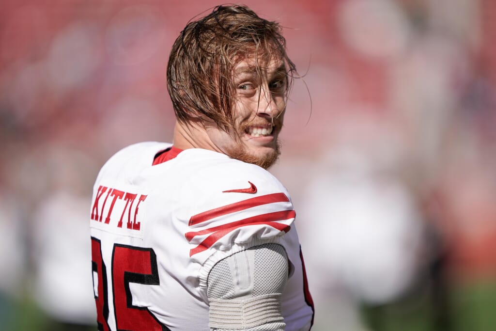 WATCH: George Kittle goes full beast mode with 39-yard catch on 4th