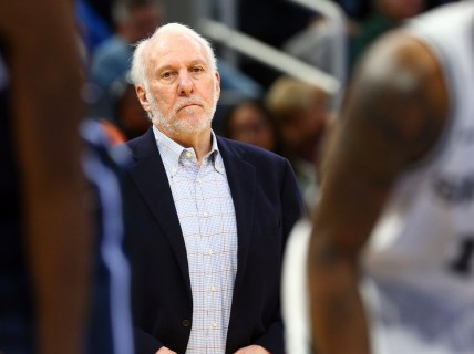 Spurs head coach Gregg Popovich during game against the Magic