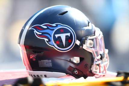 Tennessee Titans helmet during NFL game against the Carolina Panthers.